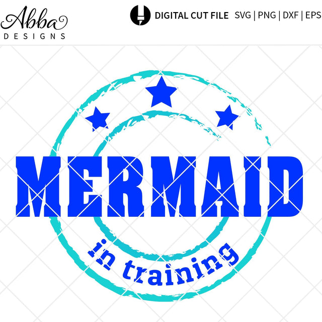 Mermaid In Training Circle SVG Abba Designs 