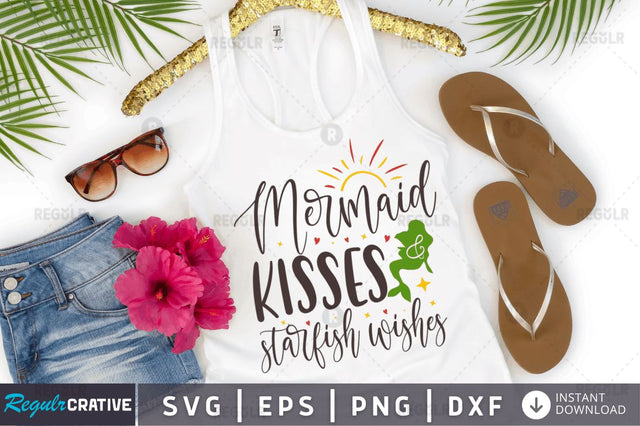 Mermaid kisses and starfish SVG SVG Regulrcrative 