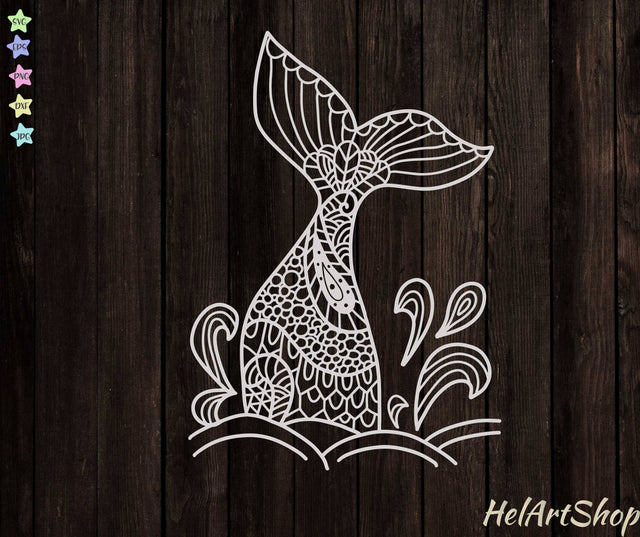 Mermaid Mandala SVG, Mermaid Tail SVG SVG _HelArtShop_ 