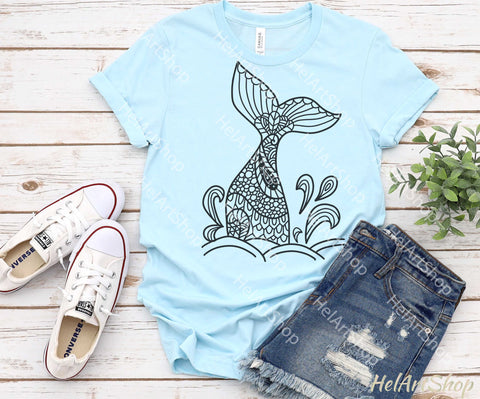 Mermaid Mandala SVG, Mermaid Tail SVG SVG _HelArtShop_ 