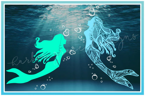 Mermaid Mandala Zentangle SVG | Mermaid SVG SVG Harbor Grace Designs 