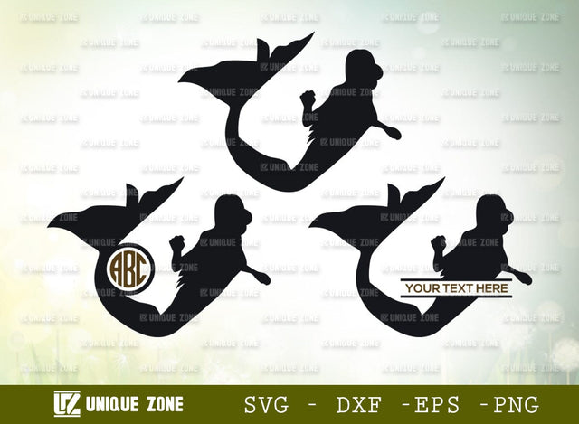 Mermaid Mnogram SVG Cut File, Mermaid Tail Svg, Cute Mermaid Svg, Sea Beach Svg, Mermaid Silhouette, Mermaid Princess, Summer, Girl SVG Unique Zone 