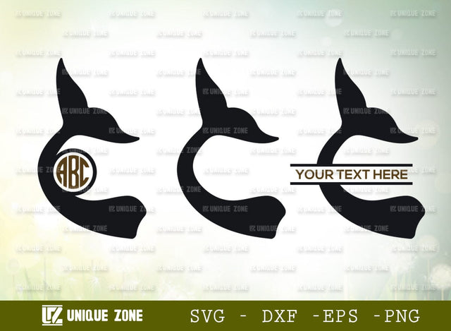 Mermaid Mnogram SVG Cut File, Mermaid Tail Svg, Cute Mermaid Svg, Sea Beach Svg, Mermaid Silhouette, Mermaid Princess, Summer, Girl SVG Unique Zone 