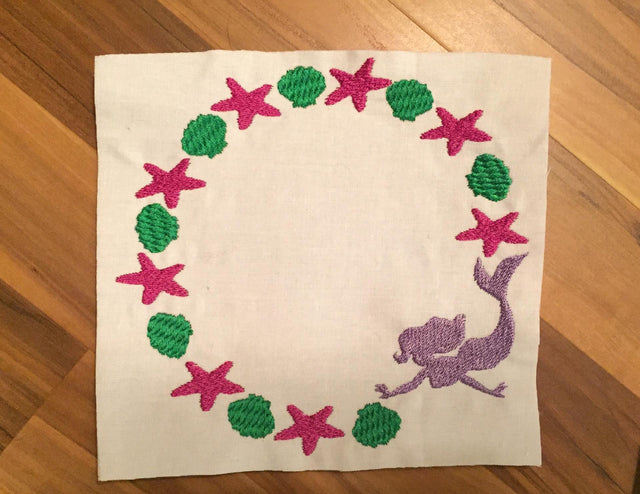 Mermaid Monogram Embroidery Frame Embroidery/Applique MissMarysEmbroidery 