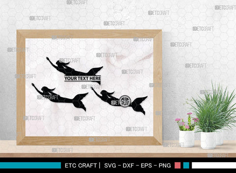 Mermaid Monogram, Mermaid Silhouette, Mermaid SVG, Little Mermaid Svg, Sea Snimal Svg, Ocean Svg, SB00385 SVG ETC Craft 