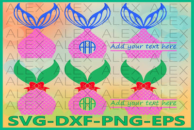 Mermaid Monogram SVG, Mythology SVG AlexSVGStudio 