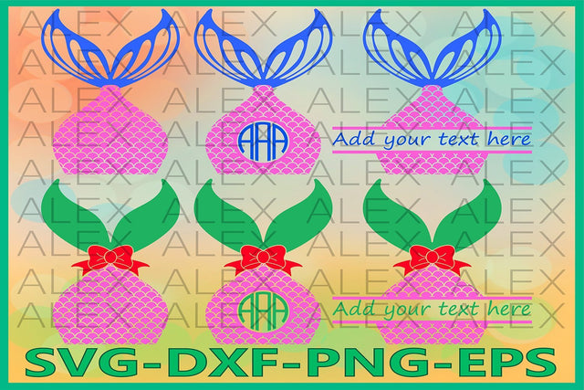 Mermaid Monogram SVG, Mythology SVG AlexSVGStudio 