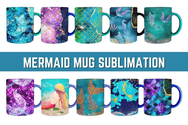 Mermaid Mug Sublimation Sublimation SvgOcean 