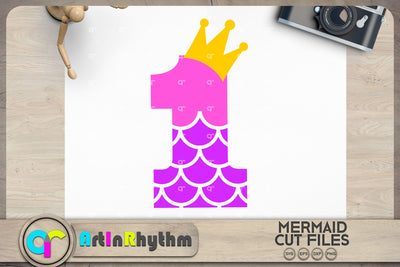 Mermaid number 1 / 1st birthday SVG SVG Artinrhythm shop 