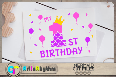 Mermaid number 1 / 1st birthday SVG SVG Artinrhythm shop 