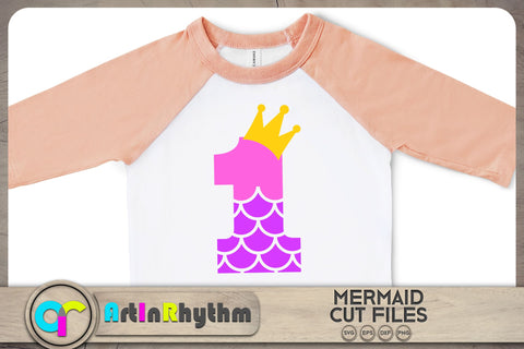 Mermaid number 1 / 1st birthday SVG SVG Artinrhythm shop 