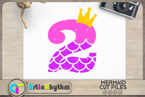 Mermaid number 2 / 2nd Birthday SVG SVG Artinrhythm shop 