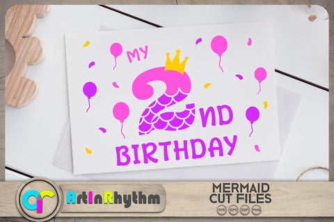 Mermaid number 2 / 2nd Birthday SVG SVG Artinrhythm shop 