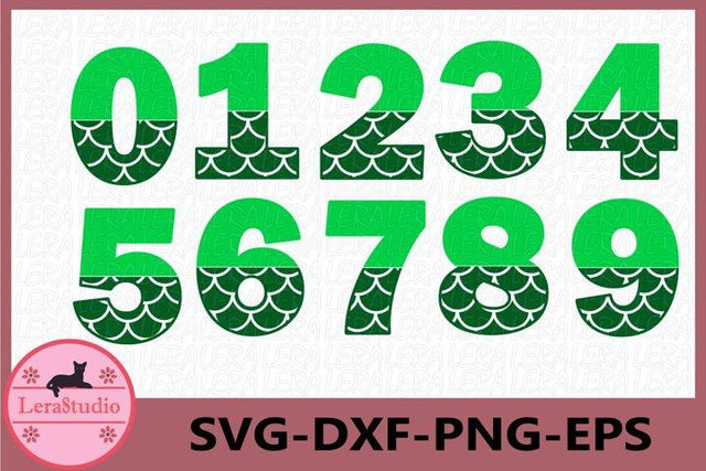 Mermaid Numbers Files Svg SVG Lerastudio 