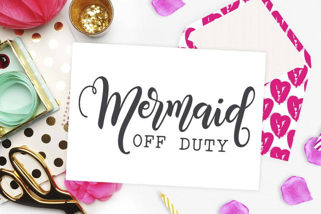 Mermaid off duty | Funny cut file SVG TheBlackCatPrints 