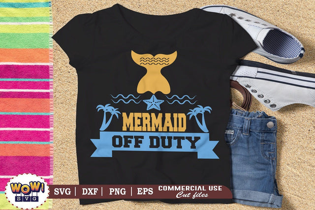 Mermaid offduty svg, Summer svg, Beach svg, Png, Dxf SVG Wowsvgstudio 