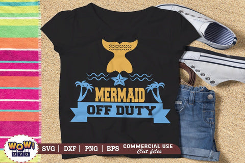 Mermaid offduty svg, Summer svg, Beach svg, Png, Dxf SVG Wowsvgstudio 