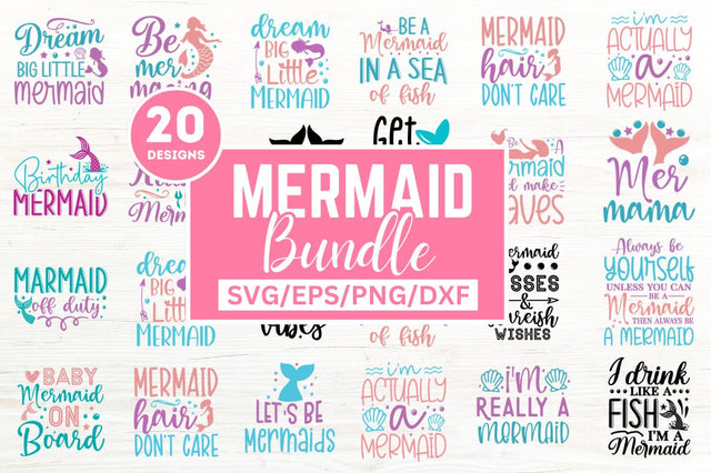Mermaid Quotes SVG bundle SVG SH_Tee store 