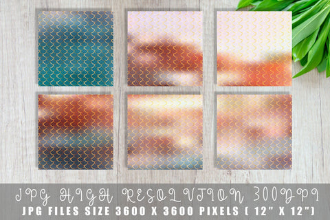 Mermaid scale pattern digital paper with gradient color background Digital Pattern artnoy 