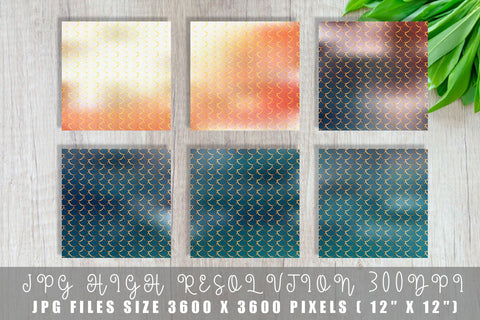 Mermaid scale pattern digital paper with gradient color background Digital Pattern artnoy 