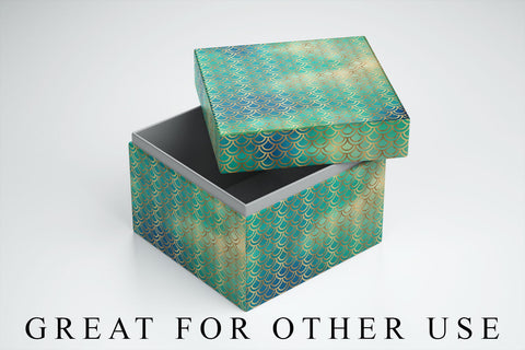 Mermaid scale pattern digital paper with gradient dark green color background Digital Pattern artnoy 