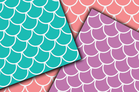 Mermaid Scales Digital Paper Designs - Seamless Digital Pattern Old Market 