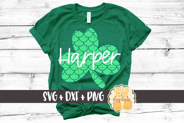 Mermaid Scales Shamrock - St. Patrick's Day SVG PNG DXF Cut Files SVG Cheese Toast Digitals 