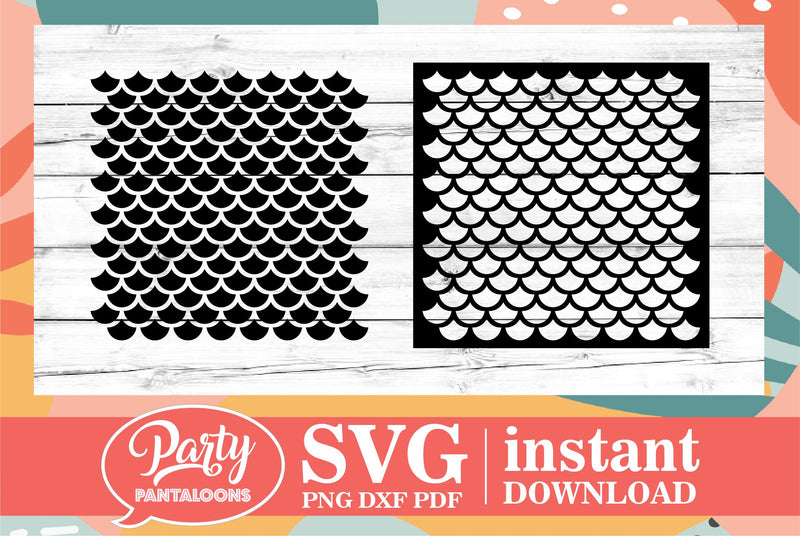 MERMAID SCALES STENCIL | pattern stencil SVG - So Fontsy