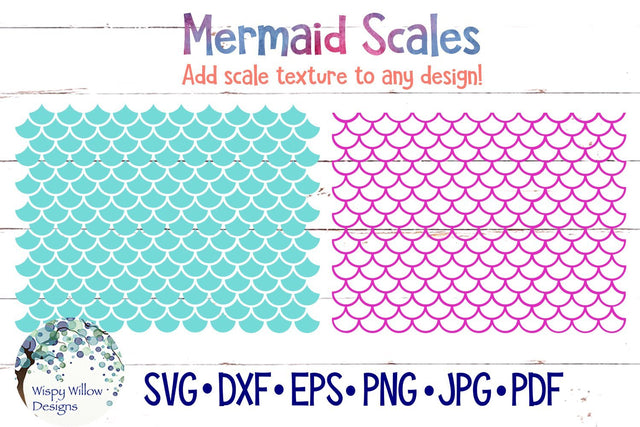 Mermaid Scales SVG Bundle SVG Wispy Willow Designs 
