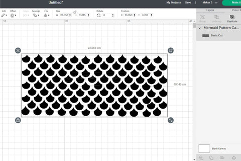 Mermaid Seamless Pattern Libbey Can Glass Wrap Design 16 Oz SVG OrangeBrushStudio 