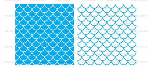 Mermaid seamless pattern SVG TribaliumArtSF 