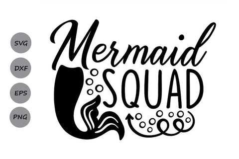 Mermaid Squad| Mermaid SVG Cutting Files. SVG CosmosFineArt 