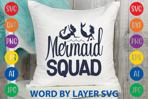 Mermaid Squad, Mermaid SVG Design SVG Rafiqul20606 