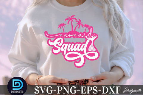 Mermaid squad, Summer SVG SVG DESIGNISTIC 