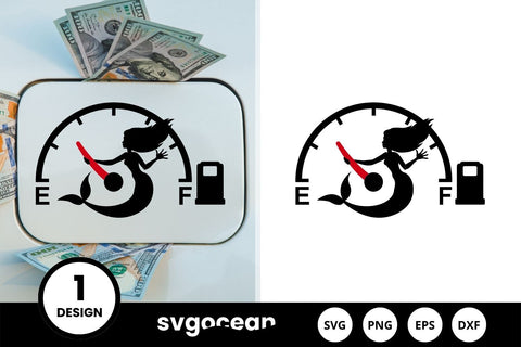 Mermaid Stopping Fuel Gauge Indicator SVG Design SVG SvgOcean 