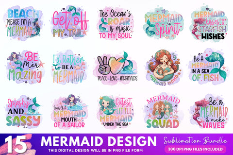 Mermaid Sublimation Bundle Sublimation Regulrcrative 