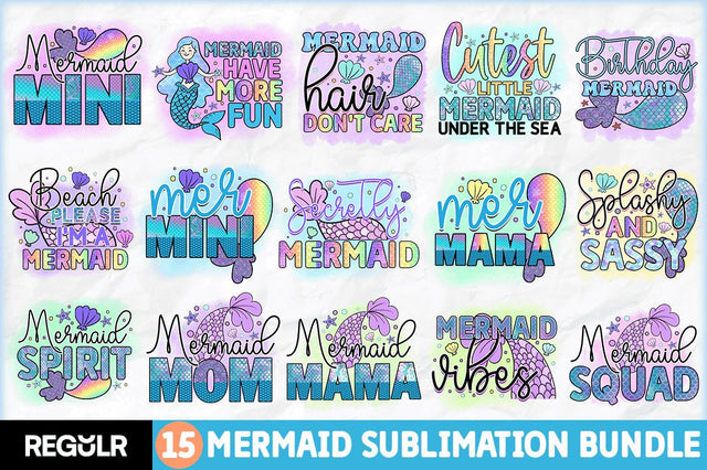 Mermaid Sublimation Bundle Sublimation Regulrcrative 