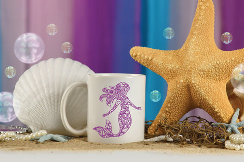 Mermaid SVG Bundle - 12 Mermaid and Ocean Mandala Designs SVG Old Market 