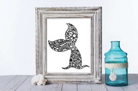 Mermaid SVG Bundle - 12 Mermaid and Ocean Mandala Designs SVG Old Market 