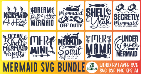 Mermaid SVG Bundle, 20 SVG Design SVG Rafiqul20606 