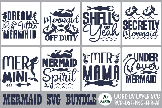 Mermaid SVG Bundle, 20 SVG Design SVG Rafiqul20606 