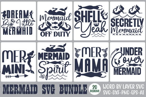 Mermaid SVG Bundle, 20 SVG Design SVG Rafiqul20606 
