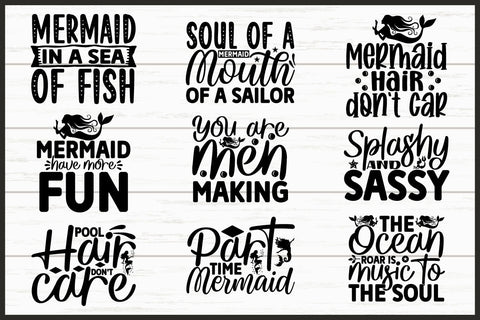 Mermaid SVG Bundle Cut File SVG akazaddesign 