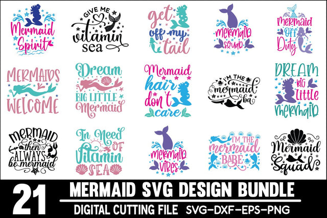 mermaid svg bundle SVG buydesign 