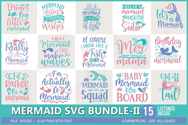 Mermaid SVG Bundle SVG CraftingStudio 