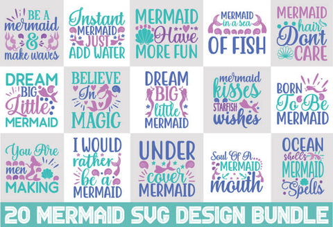 Mermaid Svg Bundle SVG md faruk hossain 
