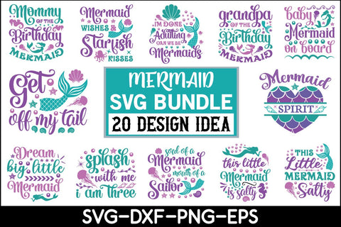 Mermaid Svg Bundle SVG md faruk hossain 