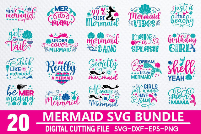Mermaid Svg Bundle SVG md faruk hossain 