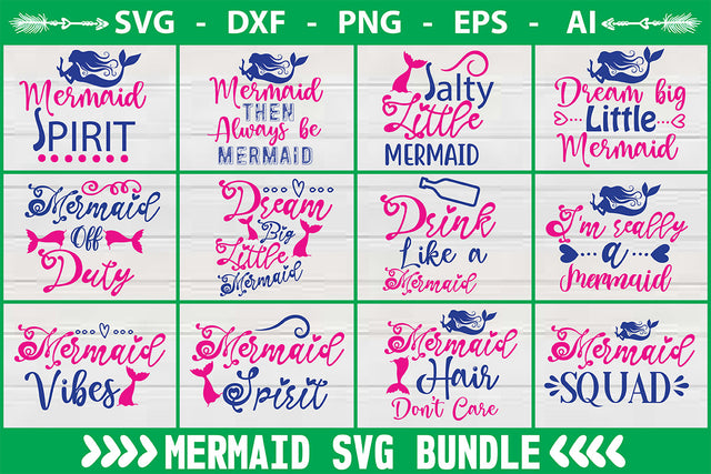 Mermaid SVG Bundle SVG Nbd161 