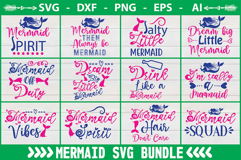 Mermaid SVG Bundle SVG Nbd161 